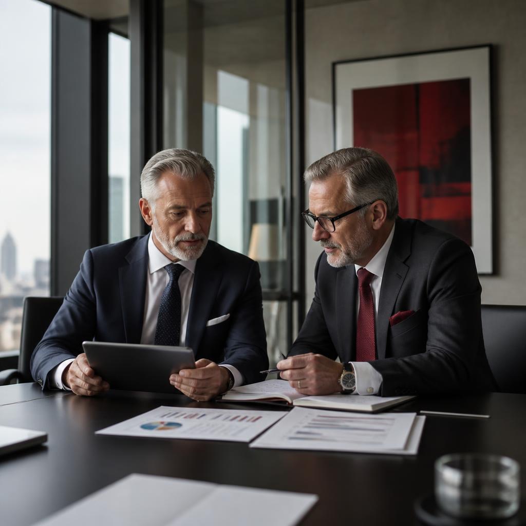 Senior advisors consulting on a funding strategy